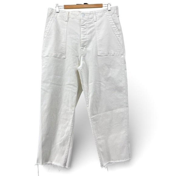 MOTHER Patch Pocket‎ Private Ankle Fray Jeans in Fairest of Them All Size 33 - Picture 4 of 11